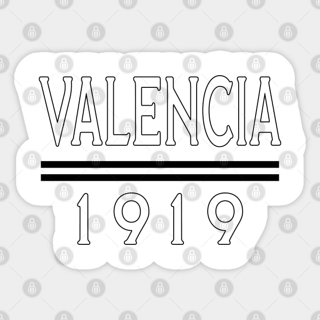 Valencia 1919 Classic Sticker by Medo Creations